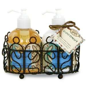   Coconut Hand Care Caddy With Hand Wash And Lotion, 19 Ounce Packages