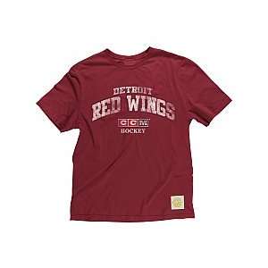  Retro Sport Detroit Red Wings Vintage CCM T shirt 