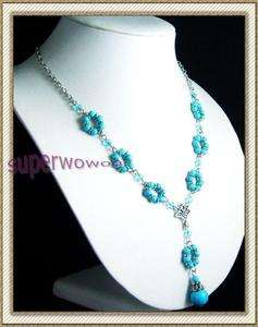 cs116 beautiful jewelry handmade turquoise necklace  