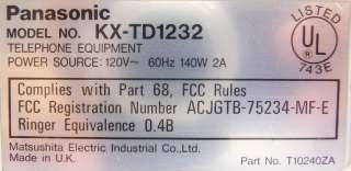 PANASONIC KX TD1232 DIGITAL HYBRID PBX KSU PHONE SYSTEM  