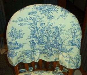 Shabby Cottage French Country Chair Back Slip Cover / Topper  