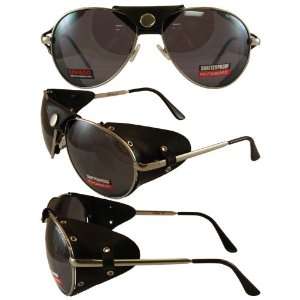   Sunglasses Matte Silver Frame Smoke Lens By Global Vision Automotive