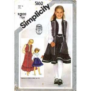 Simplicity 5162 Sewing Pattern Girls Gunne Sax Skirt 