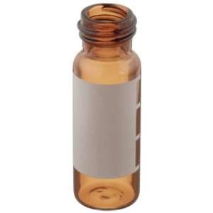Greenwood Products 01 04ASG100 Glass 4mL Amber Vial, with Flat Bottom 