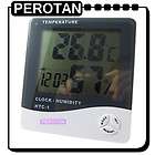 LCD Digital Temperature Humidity Meter Hygrometer Clock