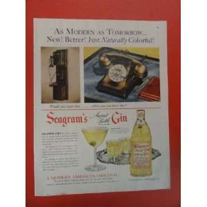 Seagrams Gin,print ad,(would you want this phonewhen you can have 