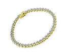 SUMMER SALE Diamond Accented 14K Gold Plated Tennis Bracelet NEW