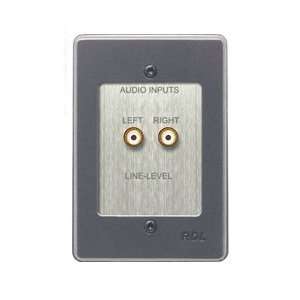   Wall Plate Single or Dual Outputs from Mono Source, Stainless Steel