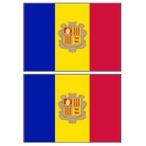 Andorra Flag Stickers Decal Bumper Window Laptop Phone Auto Boat 