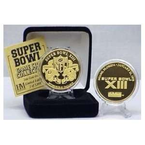  24kt Gold Super Bowl XIII flip coin 