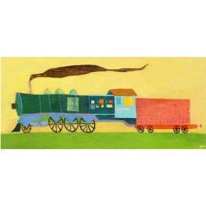  Oopsy Daisy Locomotive Train 23.5x10.5 Canvas Art Image 