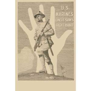   Marines Uncle Sams right hand 12x18 Giclee on canvas