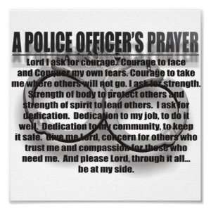  A Police Officers Prayer Poster