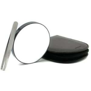   Magnifying Mirror in Leather Case   2pcs+1Case
