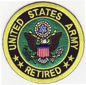 US ARMY RETIRED Military VET Veteran Biker Vest Patch  