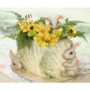 Bunnies & Cabbage Planter 