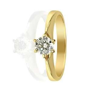  Holyland 0.30 CT ROUND SOLITAIRE DIAMOND PROMISE RING 18K 