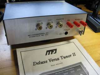 MFJ 949E DELUXE VERSA TUNER II WITH MANUAL / EXCELLENT   