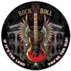  Rock and Roll Round Metal Sign