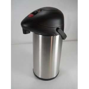 Stainless Air Pot 4 Liter with Stainless Liner, NEARLY UNBREAKABLE 