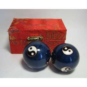 Chinese Healthy Hands Exercise Blue Balls Xl Yin Yen   For Large Hands
