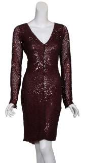 NAEEM KHAN Captivating Fully Beaded Sequins Dress 4 NEW  
