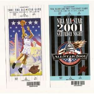  2001 NBA All Star Game Ticket Set D.C. 