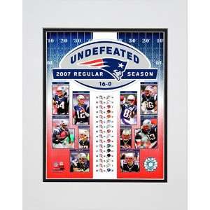 Photo File New England Patriots 2007 Undefeated Regular Season Matted 