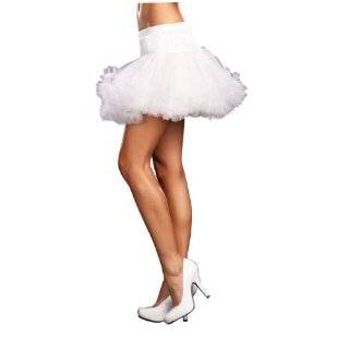   White Multi Layer Crinoline Tulle Petticoat Skirt One Size Fits Most
