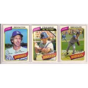  1980 Topps Baseball Team Set (Rick Sutcliffe Rookie) (Dustry Baker 