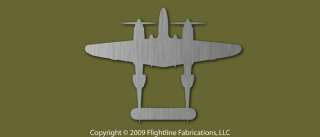 38 Lightning WW2 Fighter Aluminum Vinyl Fridge Magnet  