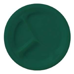   Green Divided Plastic Banquet Dinner Plates