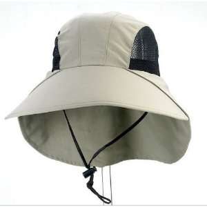  5 Panel Lg Bill Cap with Sun Protection Flap Olive 