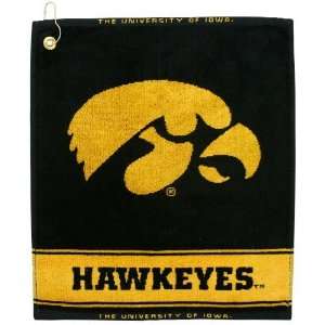 Iowa Hawkeyes Woven Jacquard Golf Towel 
