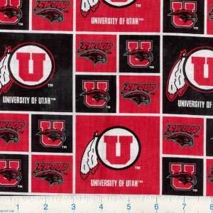  45 Wide University of Utah Utes Fabric By The Yard Arts 