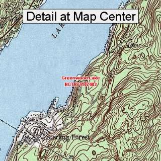 USGS Topographic Quadrangle Map   Greenwood Lake, New York (Folded 