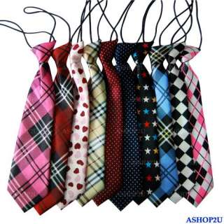 New Boys Childrens Kids Clip On Elastic Tie Necktie Diffrent Styles B 