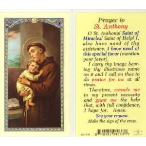  St. Anthony Prayer Holy Card (800 033) (E24 300)