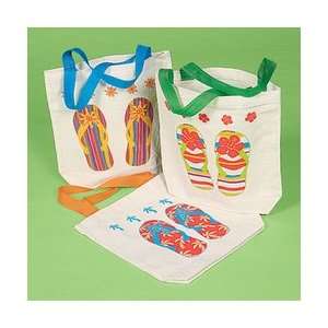 Canvas Flip Flop Tote Bags  Toys & Games  
