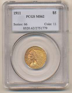 PHILADELPHIA MINT FIVE DOLLAR ($5.00) HALF EAGLE GOLD COIN. INDIAN 
