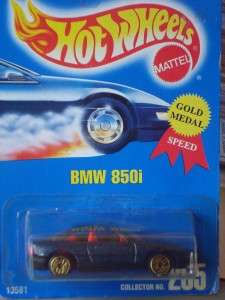 Hot wheels Blue Card Gold Medal Speed BMW 850i uh  