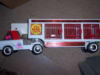 BUDDY L WILD ANIMAL CIRCUS TRUCK AND TRAILER 1950  