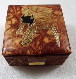   MADE Genuine Leather Jewelry Box Pharaoh KING TUT ethnic tribal  