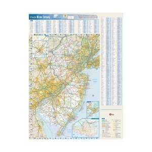  New Jersey Laminated Wall Map by GeoNova 58 x 80 Office 