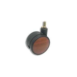 Cool Casters   Color Cap, Black Caster with Cherry Finish, Threaded 