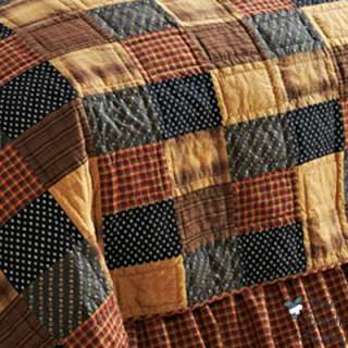 American Country Patchwork King Quilt Bed Bedding Set  