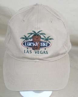 Embroidered Lucky Tiki Las Vegas NV Palm Tree Baseball Hat Cap Low 