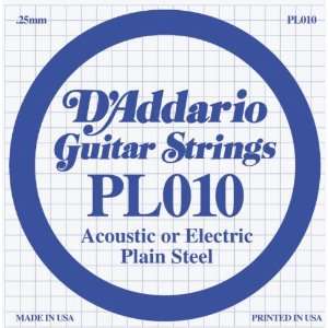   Acoustic or Electric Guitar String 10 Pack .010 Musical Instruments
