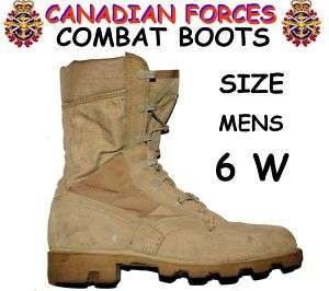 CANADIAN ARMY COMBAT BOOTS   SIZE 6 W (245/104)   BK  