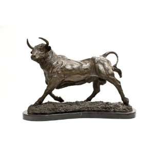  Bull Stock Market Horns Statue Figurine Art Sculpture Wall Street 